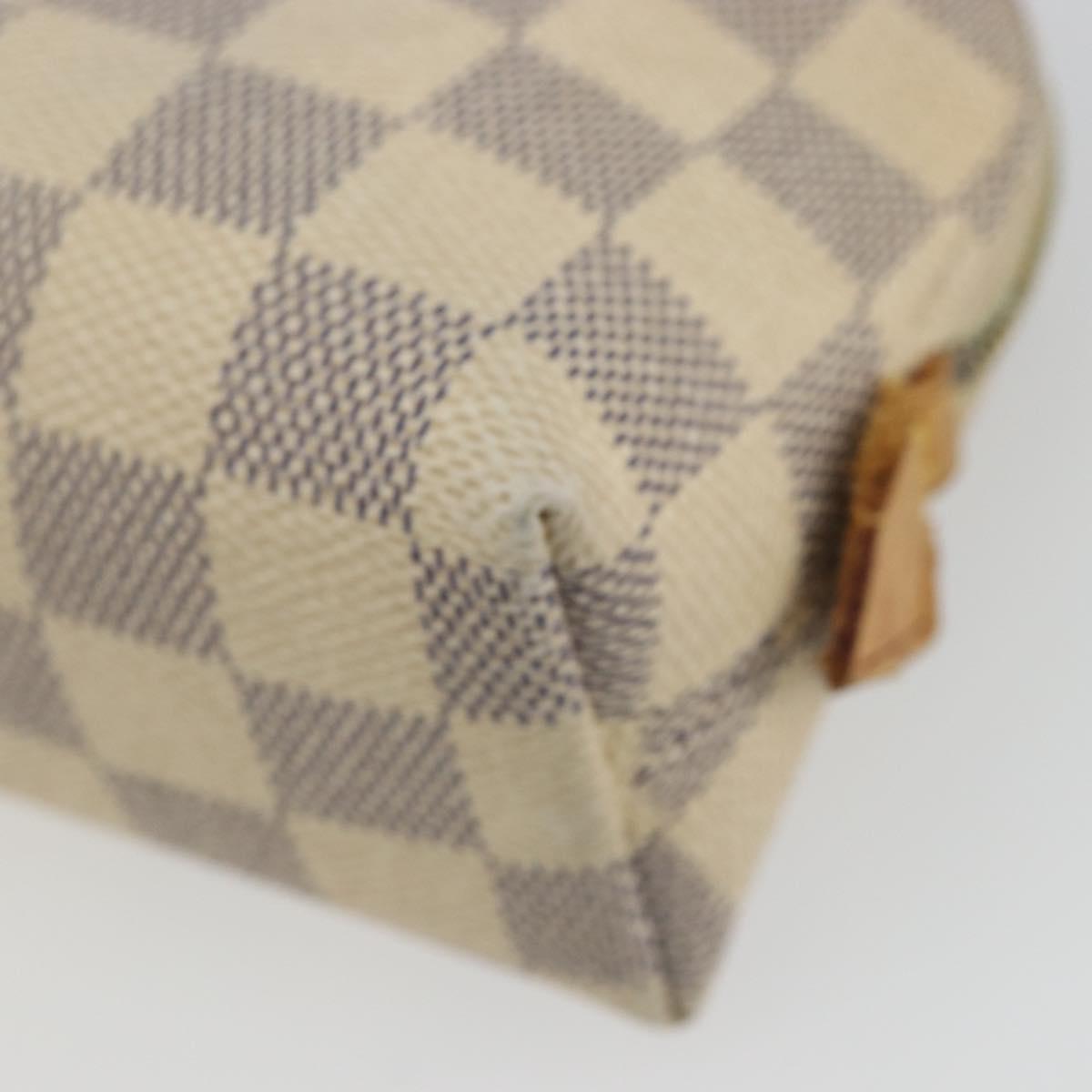 LOUIS VUITTON Damier Azur Pochette Cosmetic PM Pouch N60024 LV Auth ARZ890