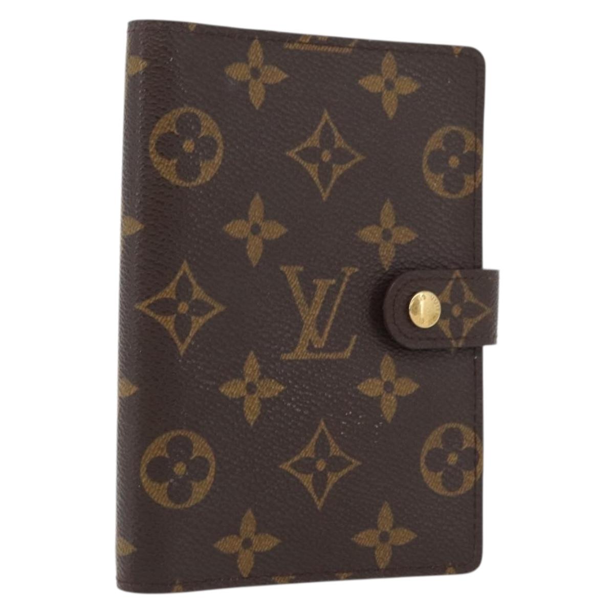 LOUIS VUITTON Monogram Agenda PM Day Planner Cover R20005 LV Auth ARZ923