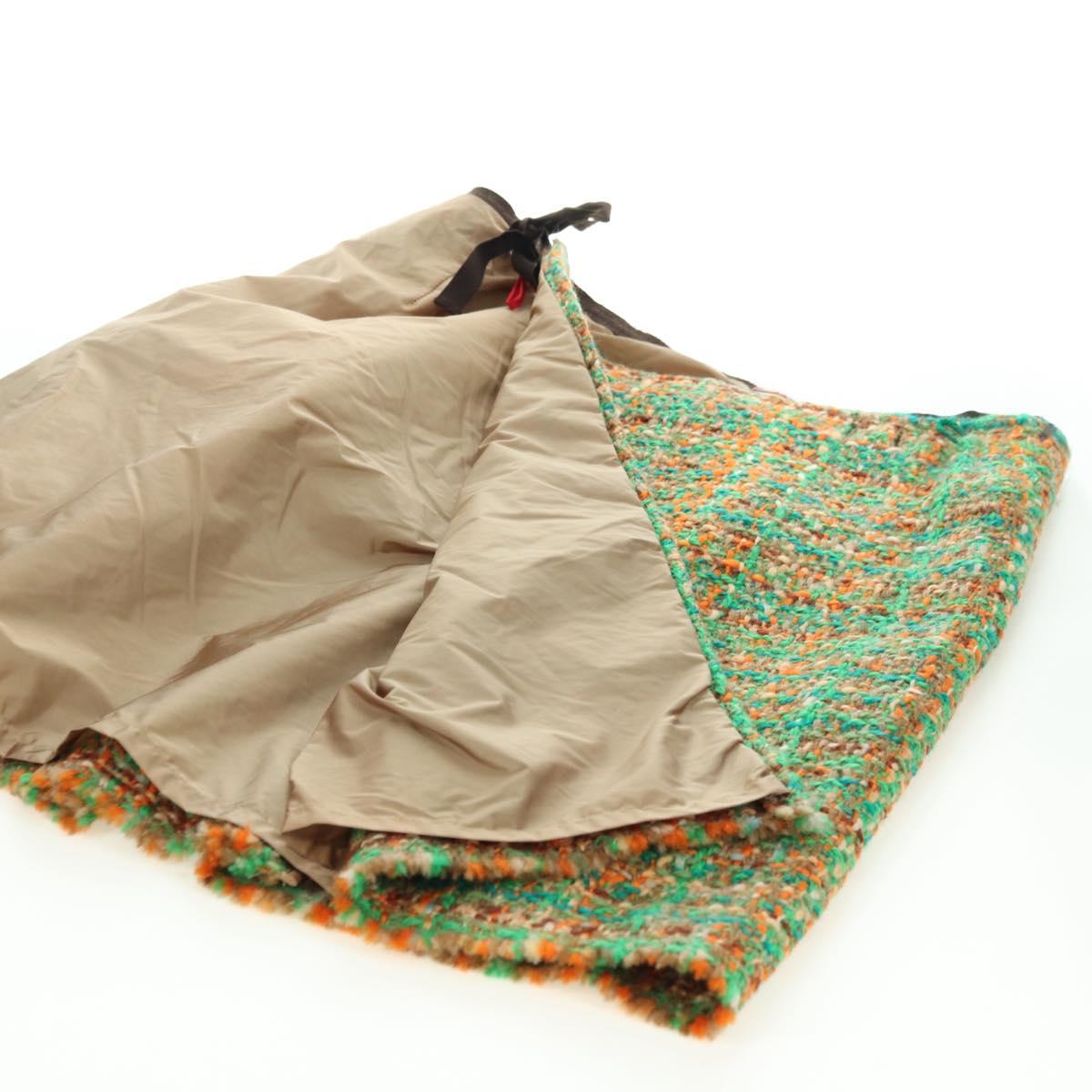 PRADA Sports Skirt Tweed 40 Multicolor CC Auth ARZ928A