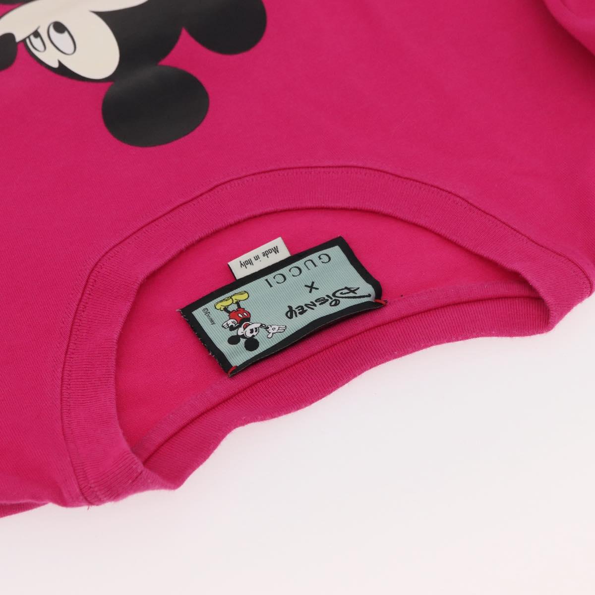 GUCCI Disney Collaboration Short Sleeved T Shirt Cotton Pink Auth ARZ929M