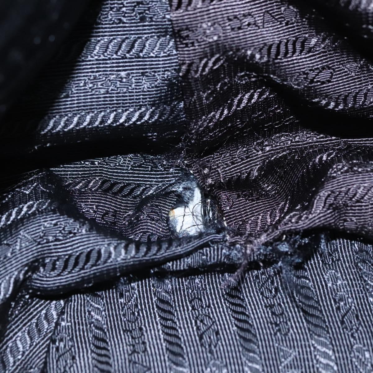 PRADA Hand Bag Leather 2way Gray Auth BA005