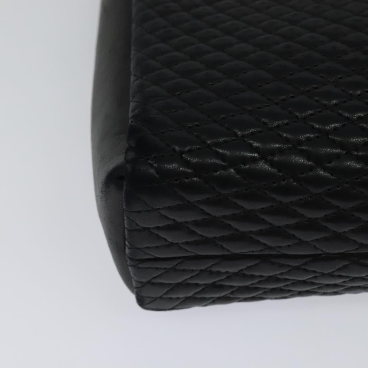 BALLY Hand Bag Leather Black Auth BA049