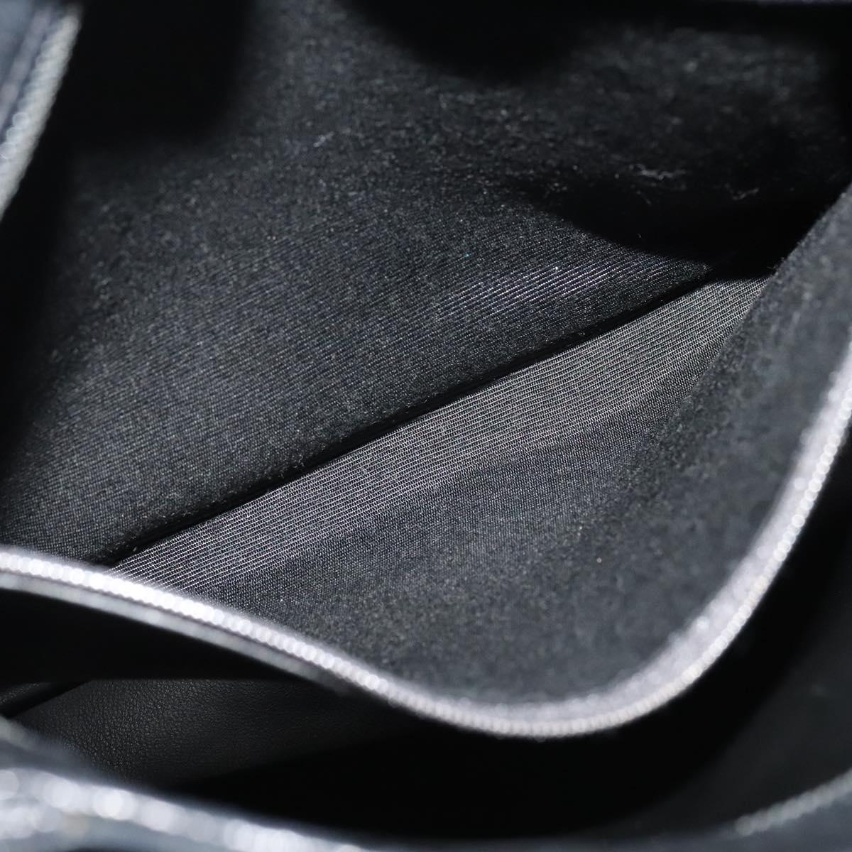 BALLY Hand Bag Leather Black Auth BA049