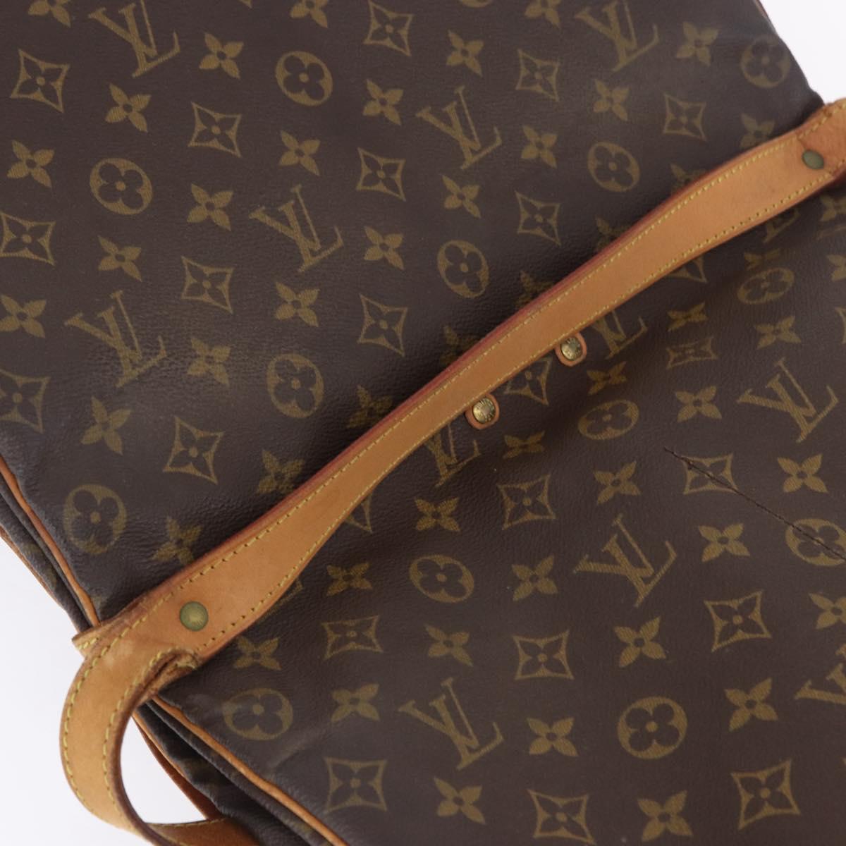 LOUIS VUITTON Monogram Saumur 35 Shoulder Bag M42254 LV Auth BA055