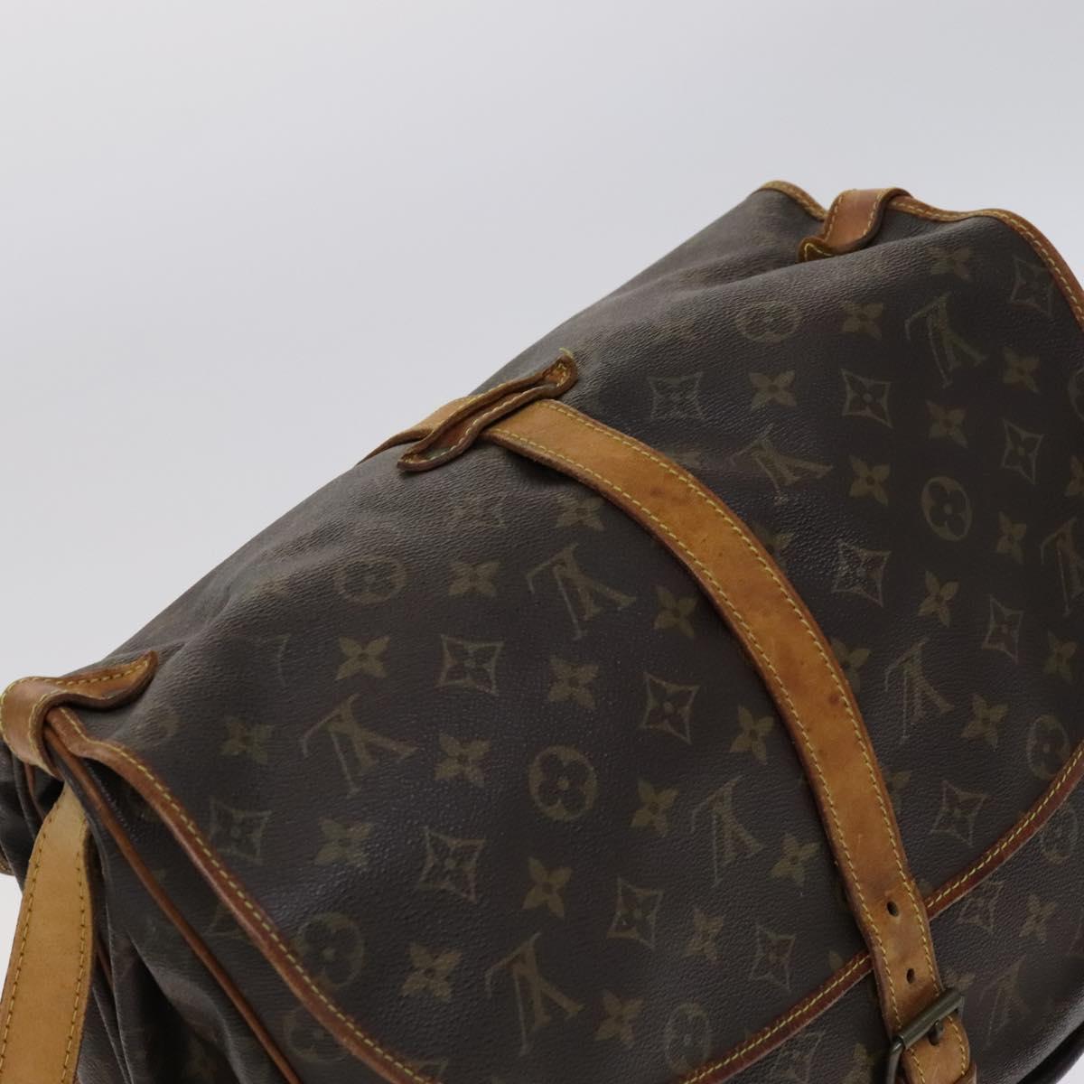 LOUIS VUITTON Monogram Saumur 35 Shoulder Bag M42254 LV Auth BA055