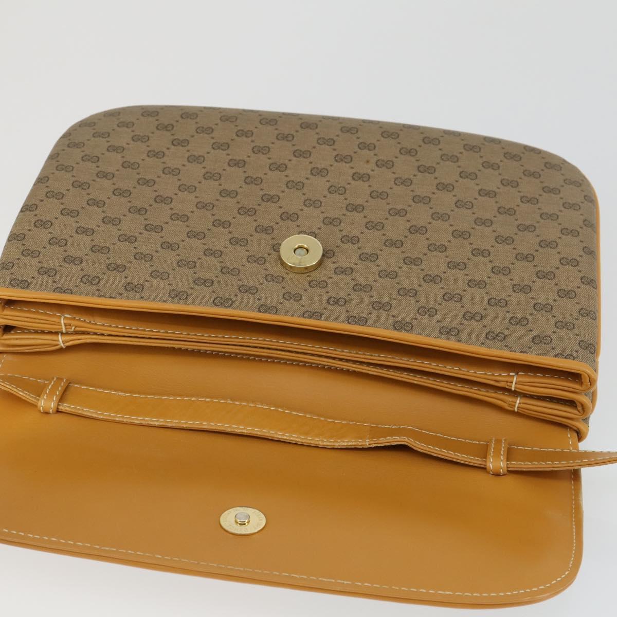 GUCCI Micro GG Supreme Shoulder Bag PVC Beige Gold 004 106 0024 Auth BA10006