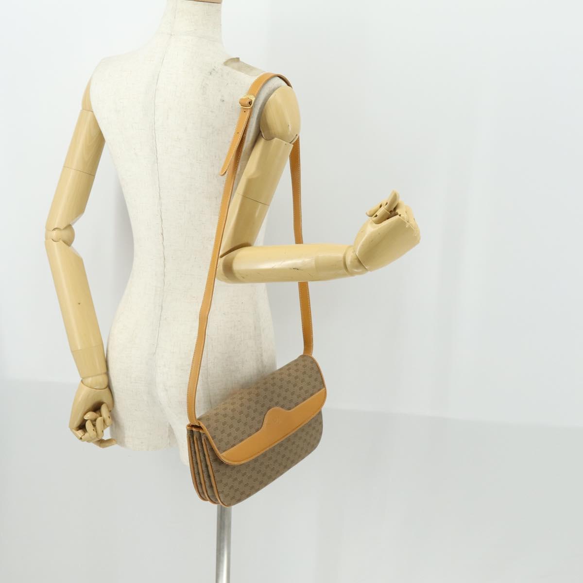 GUCCI Micro GG Supreme Shoulder Bag PVC Beige Gold 004 106 0024 Auth BA10006