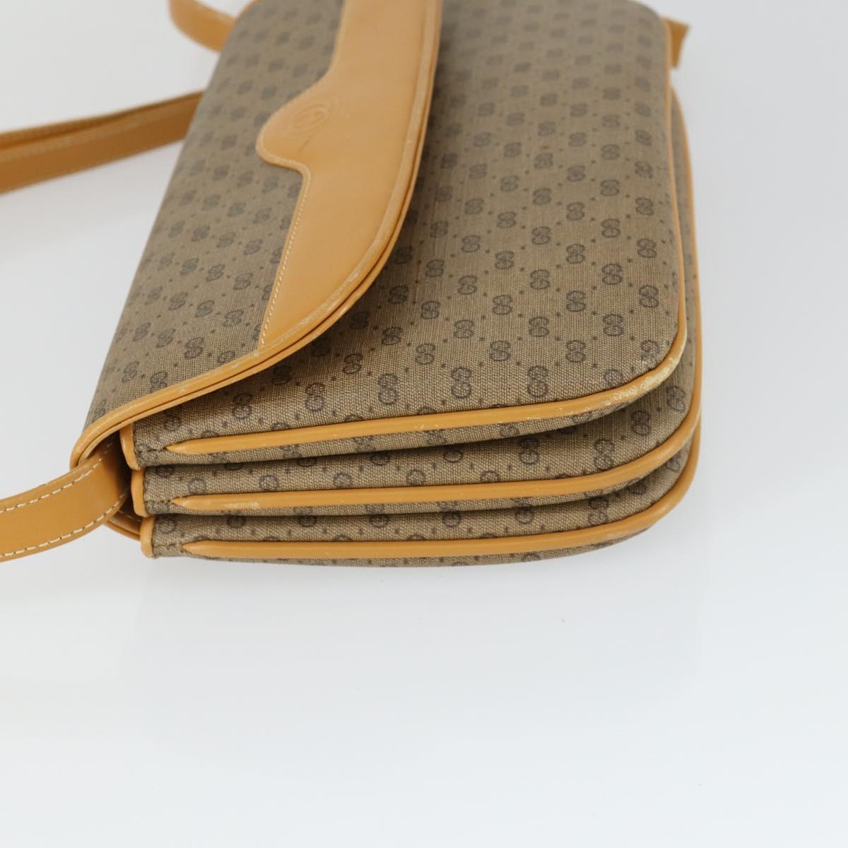 GUCCI Micro GG Supreme Shoulder Bag PVC Beige Gold 004 106 0024 Auth BA10006