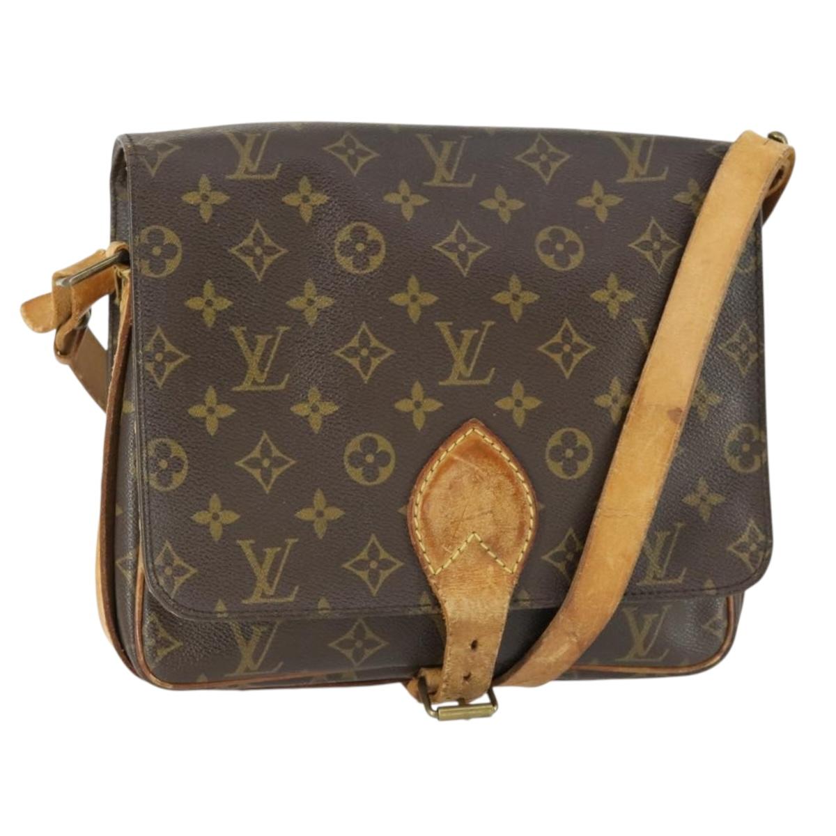 LOUIS VUITTON Monogram Cartouchiere GM Shoulder Bag M51252 LV Auth BA10012