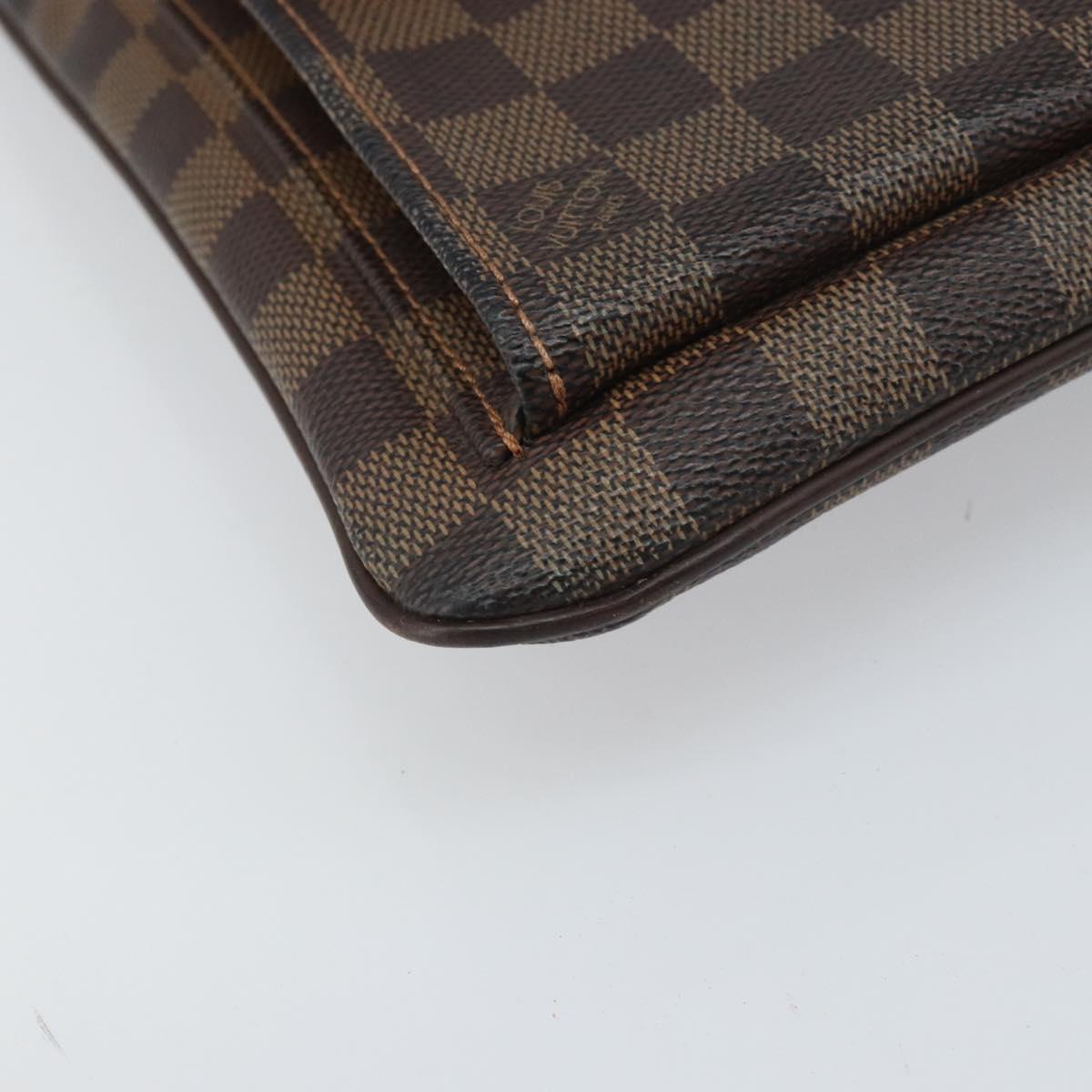 LOUIS VUITTON Damier Ebene Pochette Merwiel Shoulder Bag N51127 LV Auth BA10021
