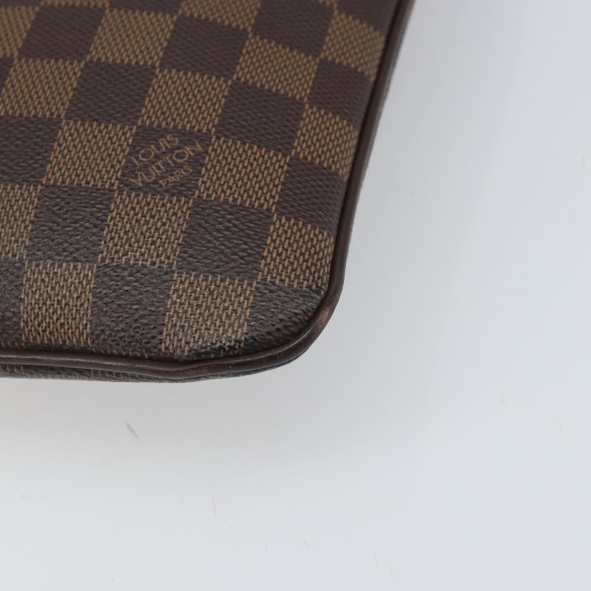 LOUIS VUITTON Damier Ebene Pochette Merwiel Shoulder Bag N51127 LV Auth BA10021