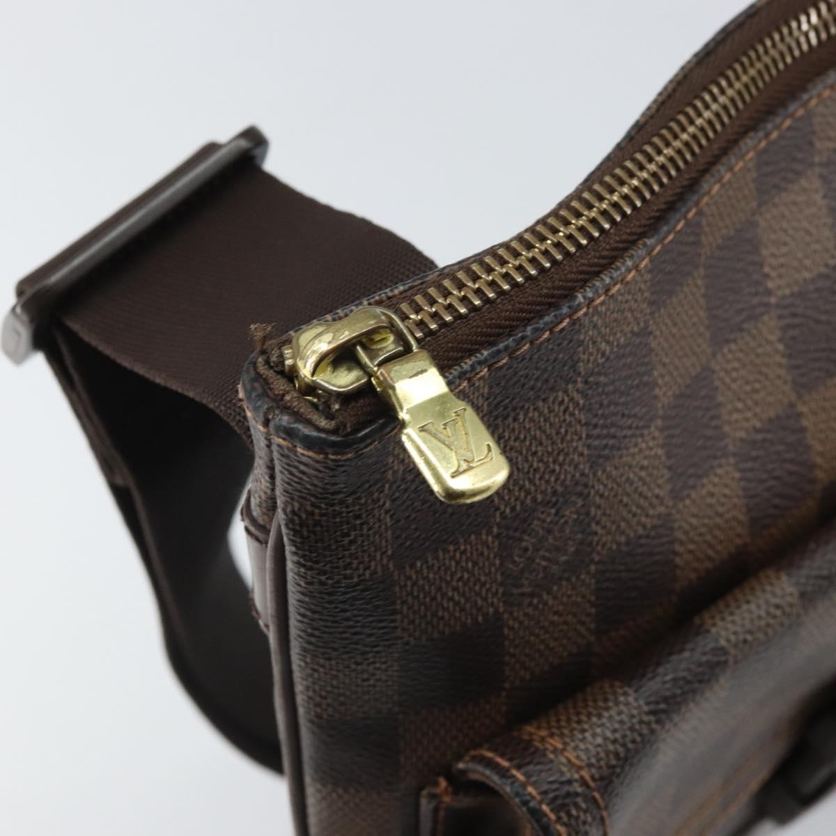 LOUIS VUITTON Damier Ebene Pochette Merwiel Shoulder Bag N51127 LV Auth BA10021