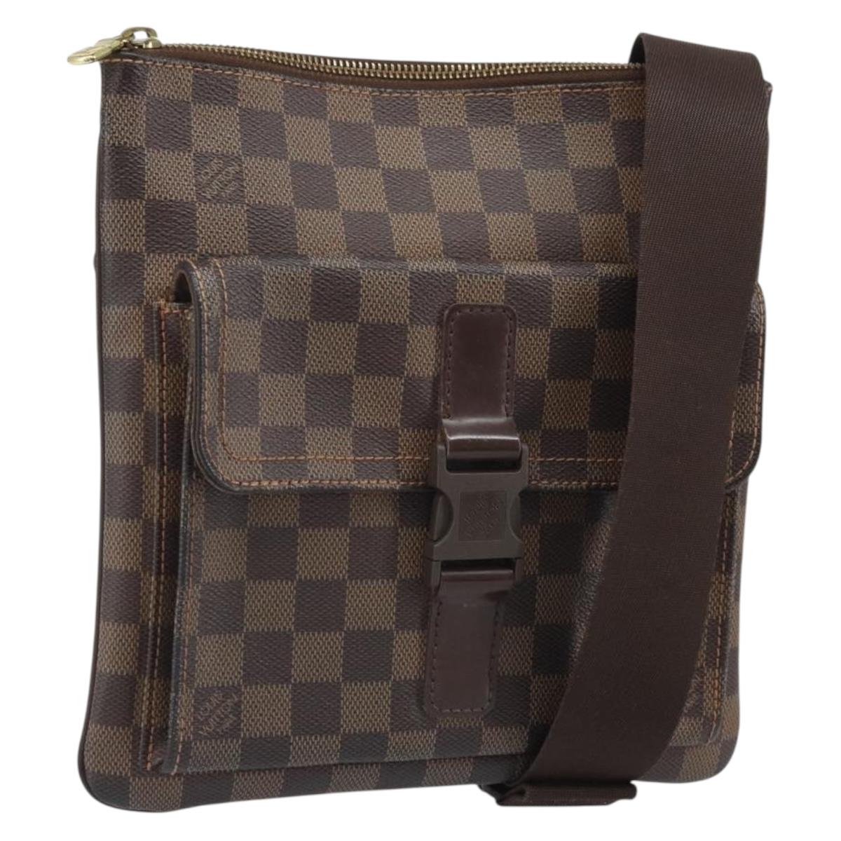 LOUIS VUITTON Damier Ebene Pochette Merwiel Shoulder Bag N51127 LV Auth BA10021