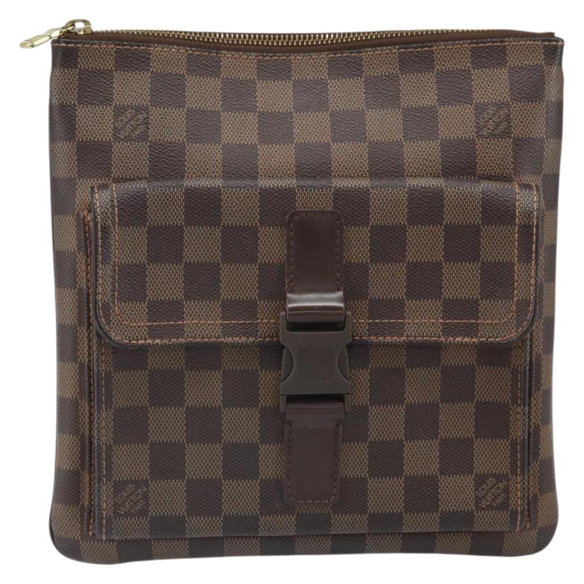 LOUIS VUITTON Damier Ebene Pochette Merwiel Shoulder Bag N51127 LV Auth BA10021