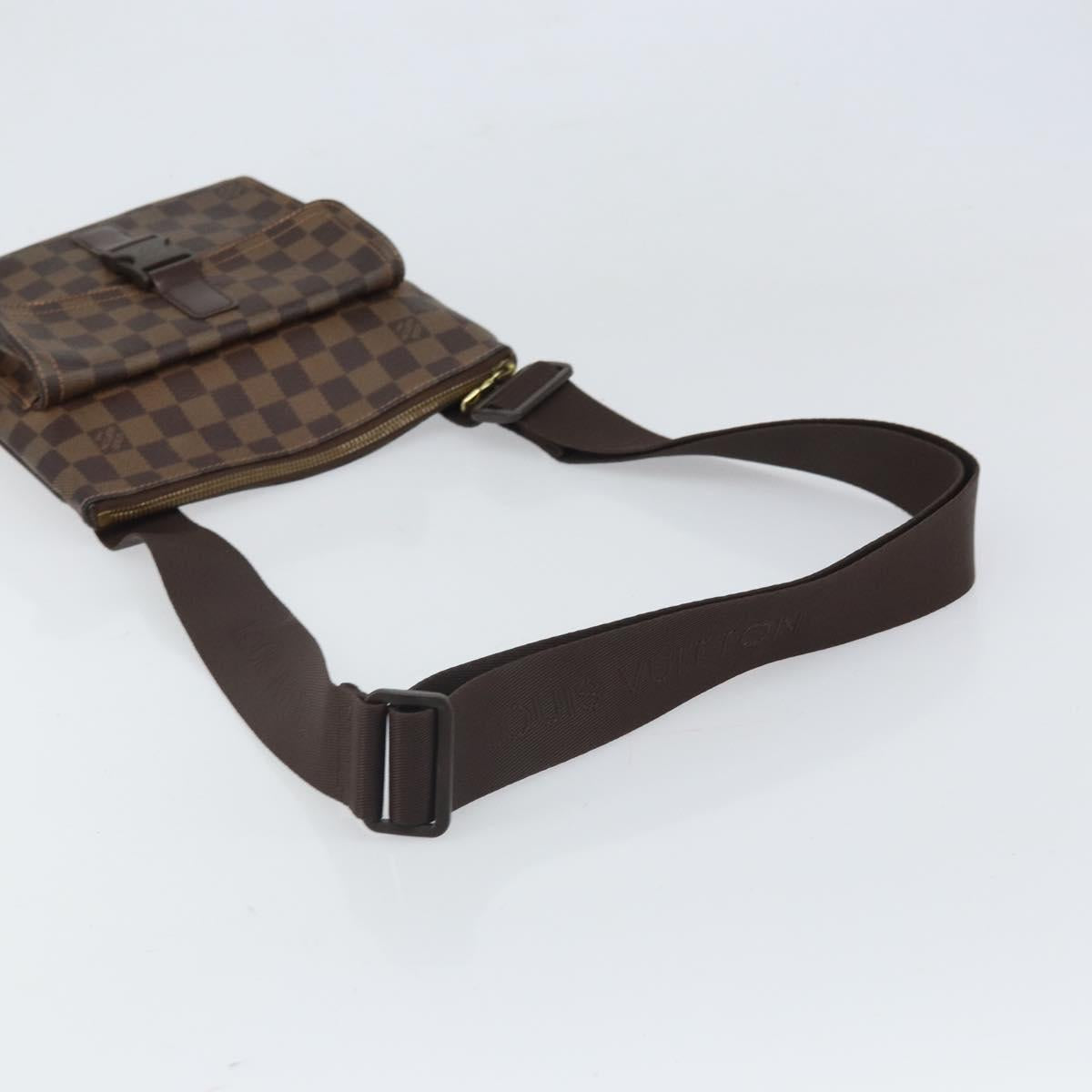 LOUIS VUITTON Damier Ebene Pochette Merwiel Shoulder Bag N51127 LV Auth BA10021