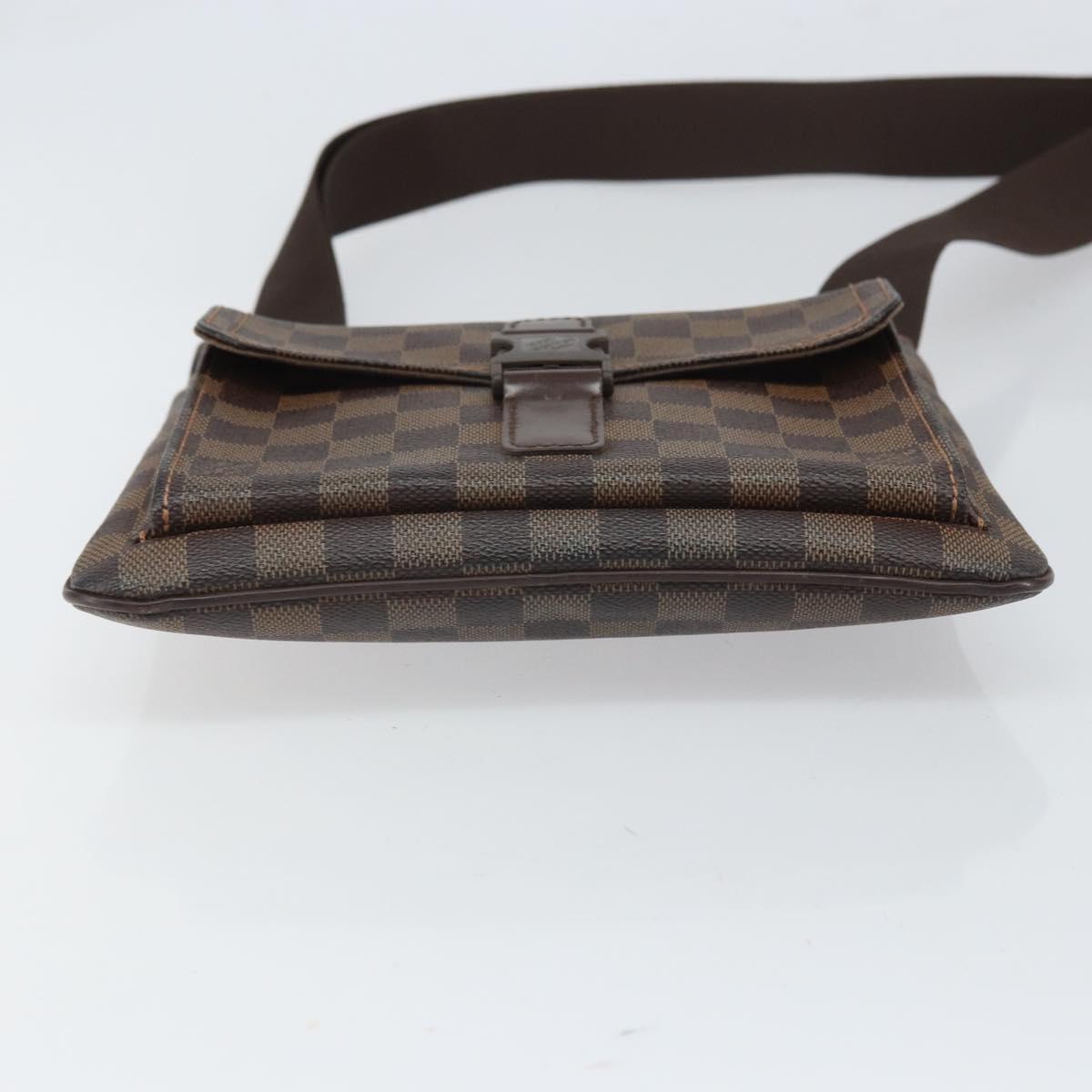 LOUIS VUITTON Damier Ebene Pochette Merwiel Shoulder Bag N51127 LV Auth BA10021