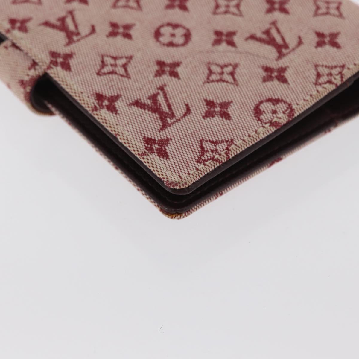 LOUIS VUITTON Monogram Mini Agenda PM Day Planner Cover Red R20912 Auth BA10033