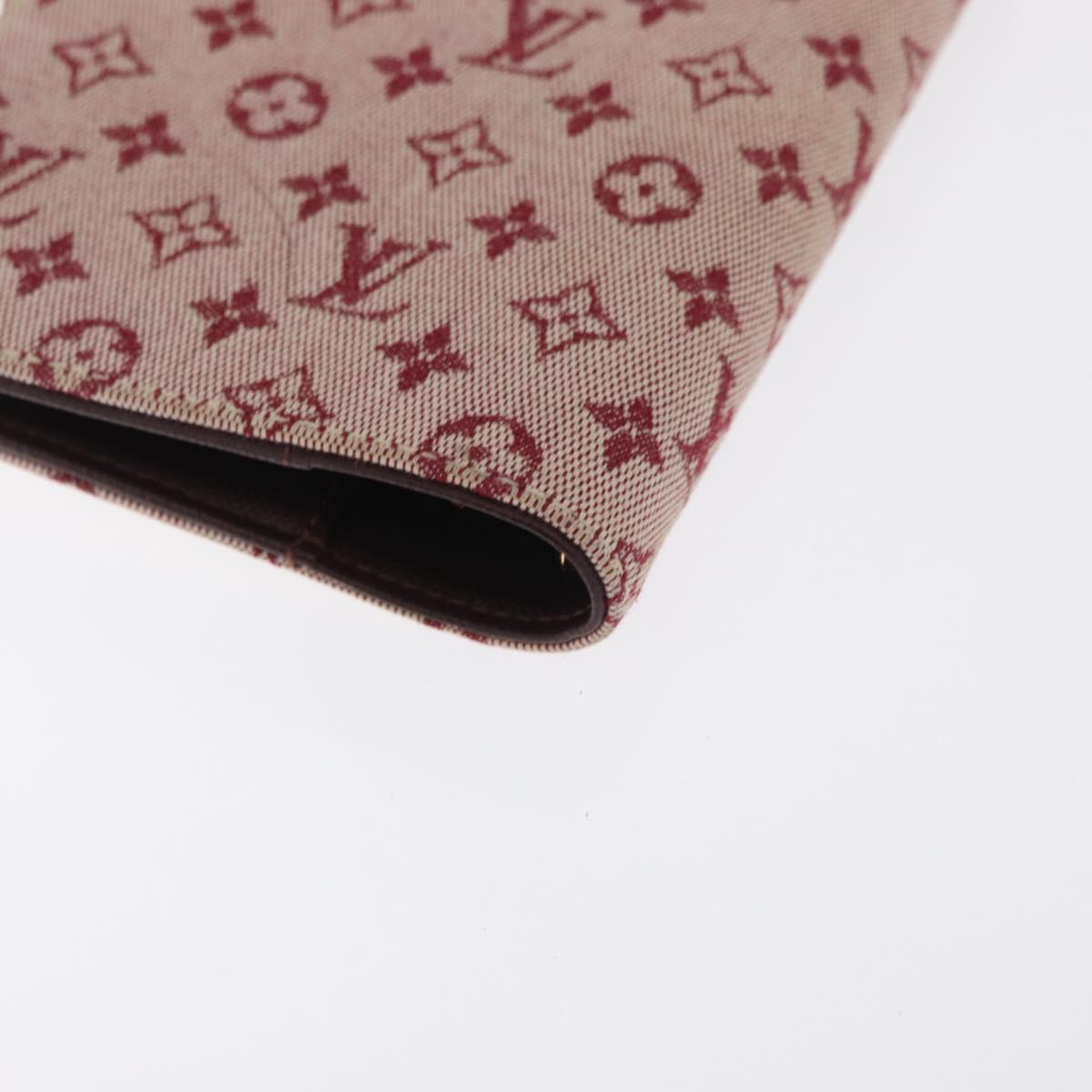 LOUIS VUITTON Monogram Mini Agenda PM Day Planner Cover Red R20912 Auth BA10033