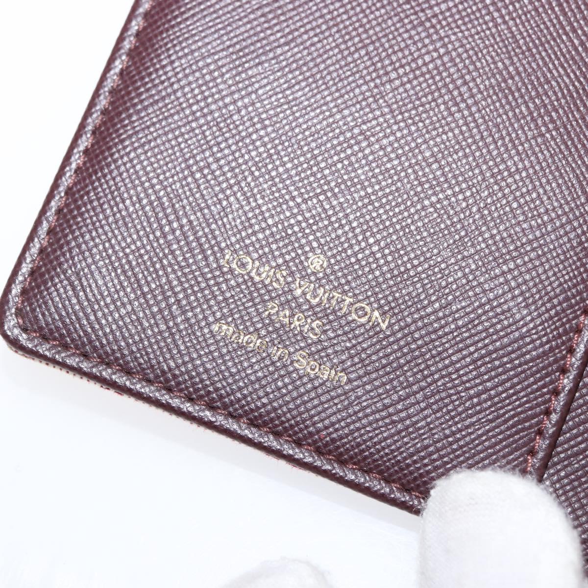 LOUIS VUITTON Monogram Mini Agenda PM Day Planner Cover Red R20912 Auth BA10033