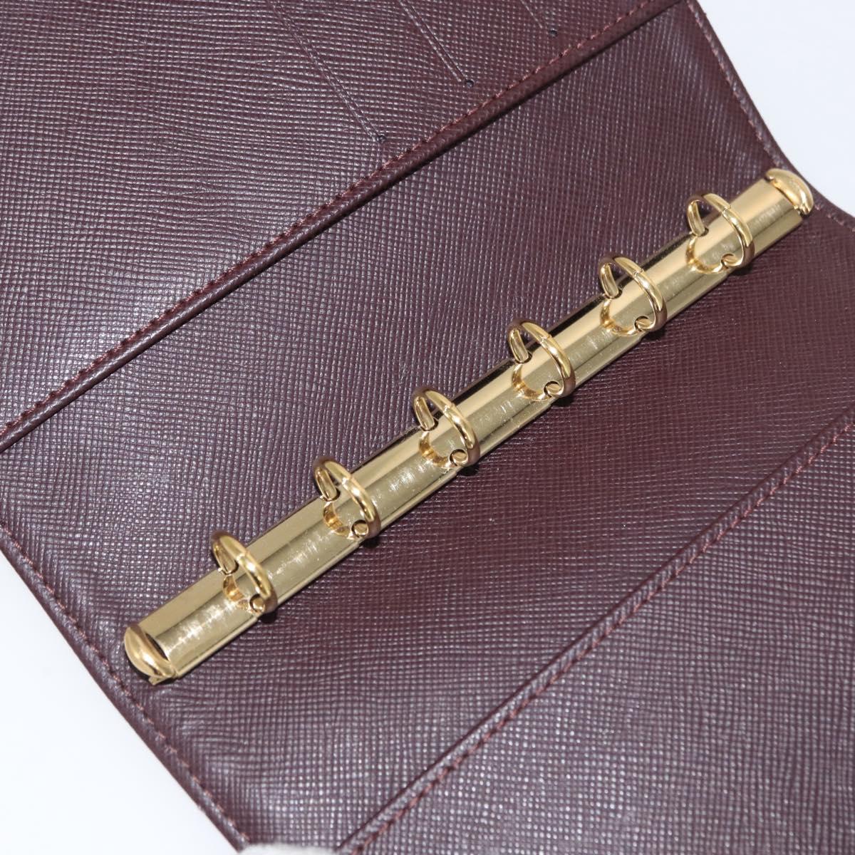 LOUIS VUITTON Monogram Mini Agenda PM Day Planner Cover Red R20912 Auth BA10033