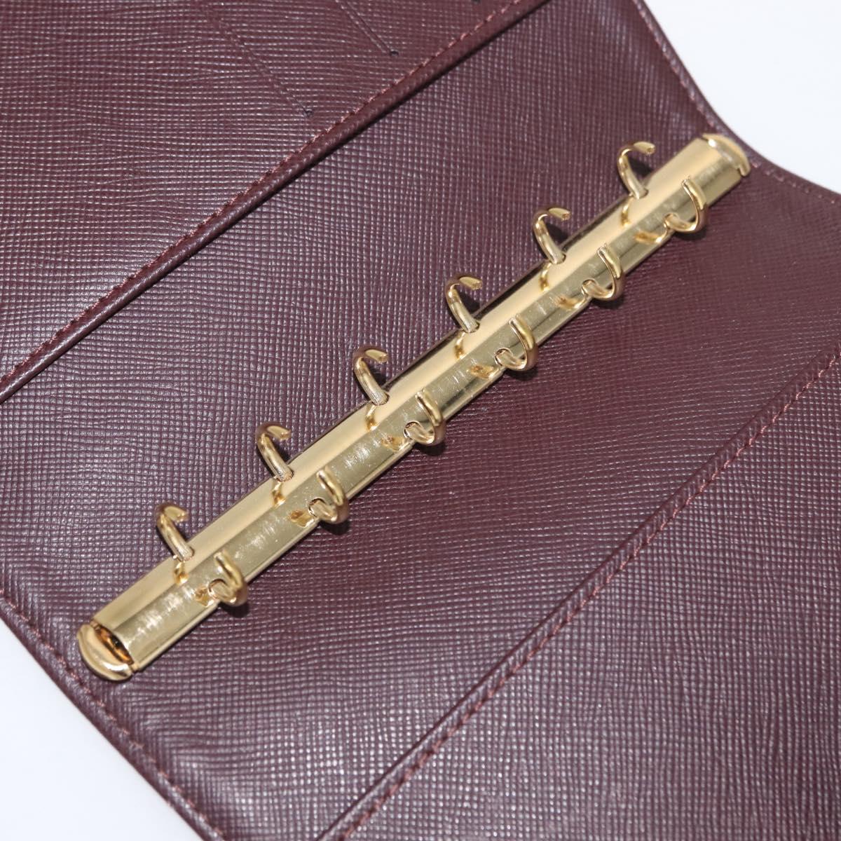 LOUIS VUITTON Monogram Mini Agenda PM Day Planner Cover Red R20912 Auth BA10033