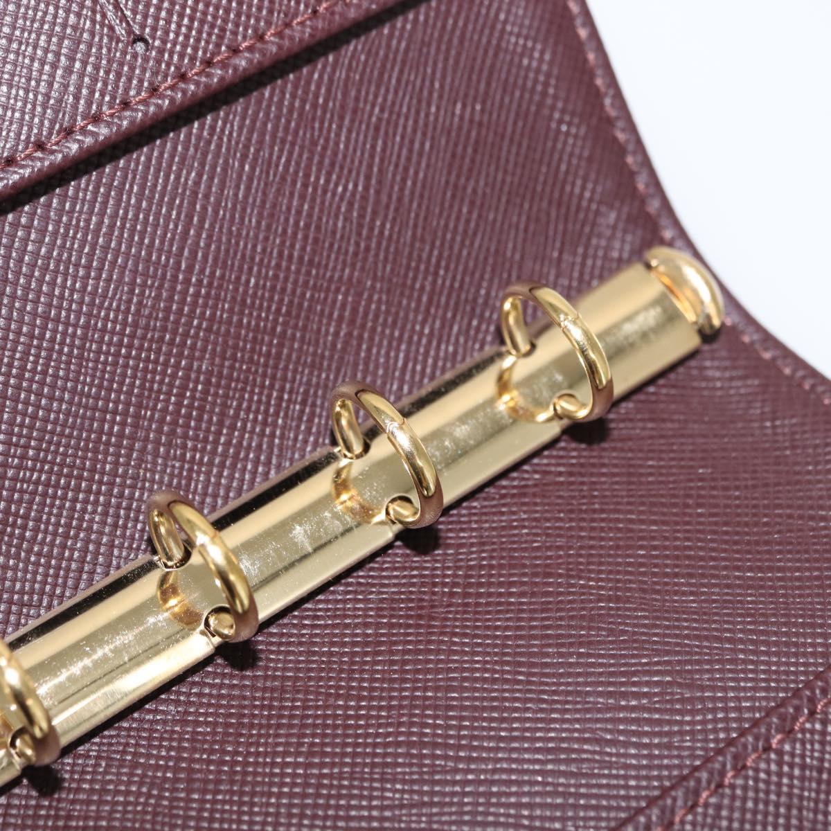 LOUIS VUITTON Monogram Mini Agenda PM Day Planner Cover Red R20912 Auth BA10033