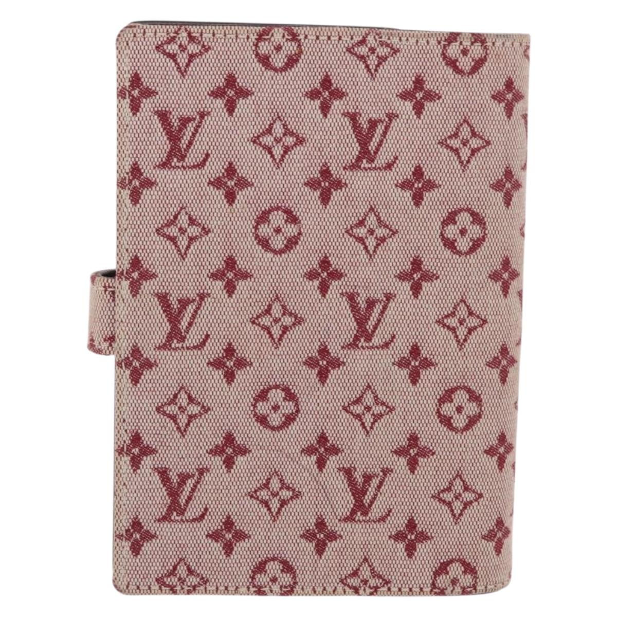 LOUIS VUITTON Monogram Mini Agenda PM Day Planner Cover Red R20912 Auth BA10033