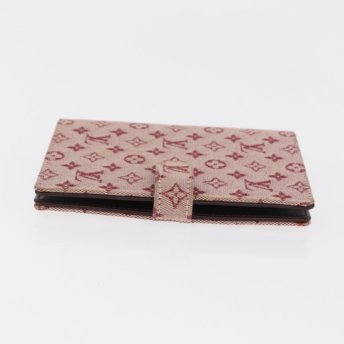 LOUIS VUITTON Monogram Mini Agenda PM Day Planner Cover Red R20912 Auth BA10033