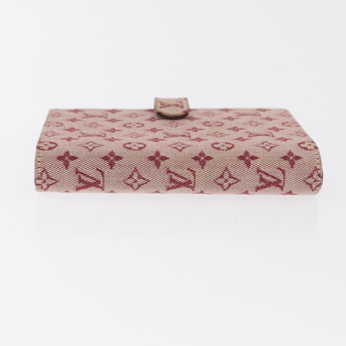 LOUIS VUITTON Monogram Mini Agenda PM Day Planner Cover Red R20912 Auth BA10033