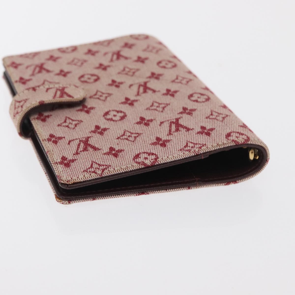 LOUIS VUITTON Monogram Mini Agenda PM Day Planner Cover Red R20912 Auth BA10033