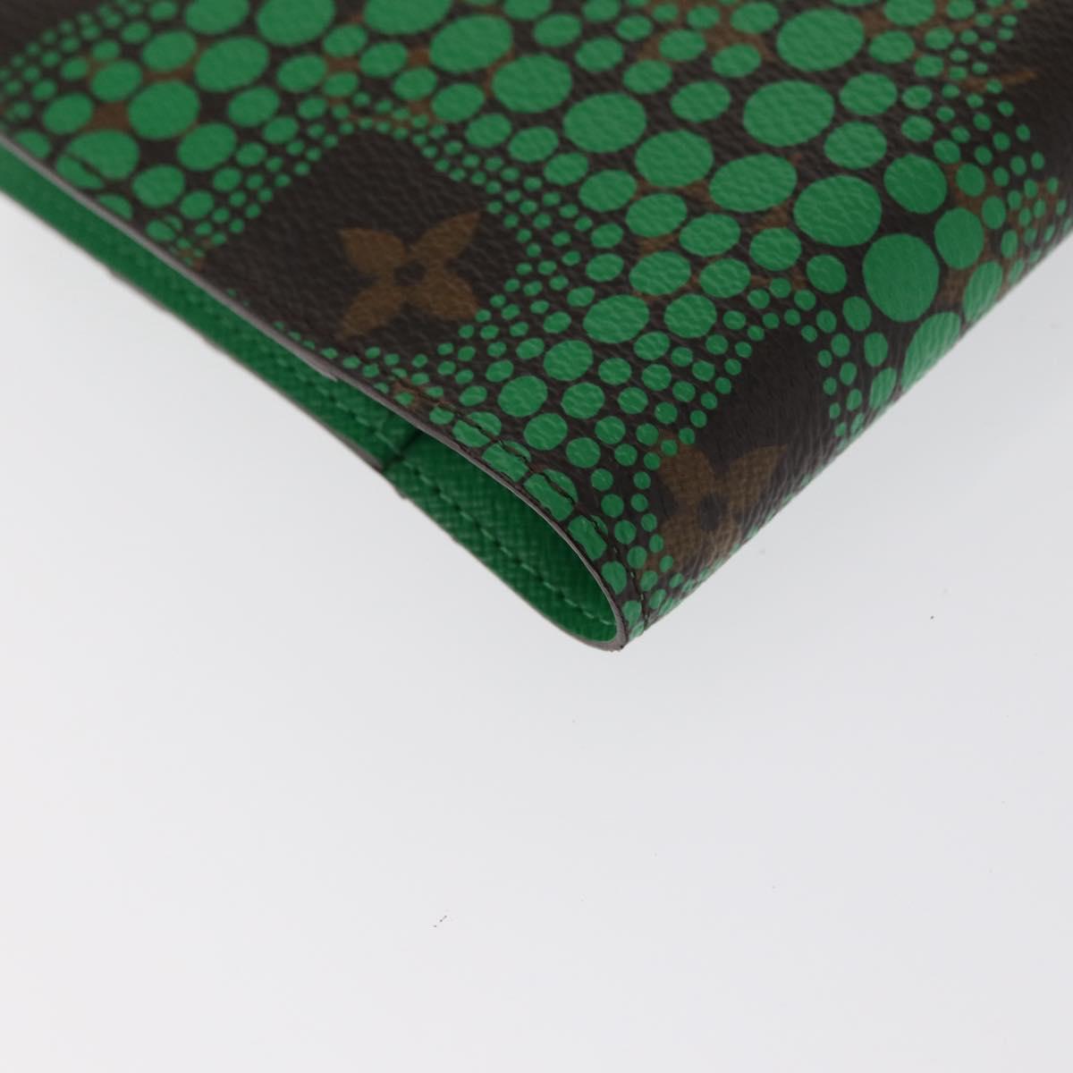 LOUIS VUITTON Yayoi Kusama Agenda PM Day Planner Cover Green R21133 Auth BA10034
