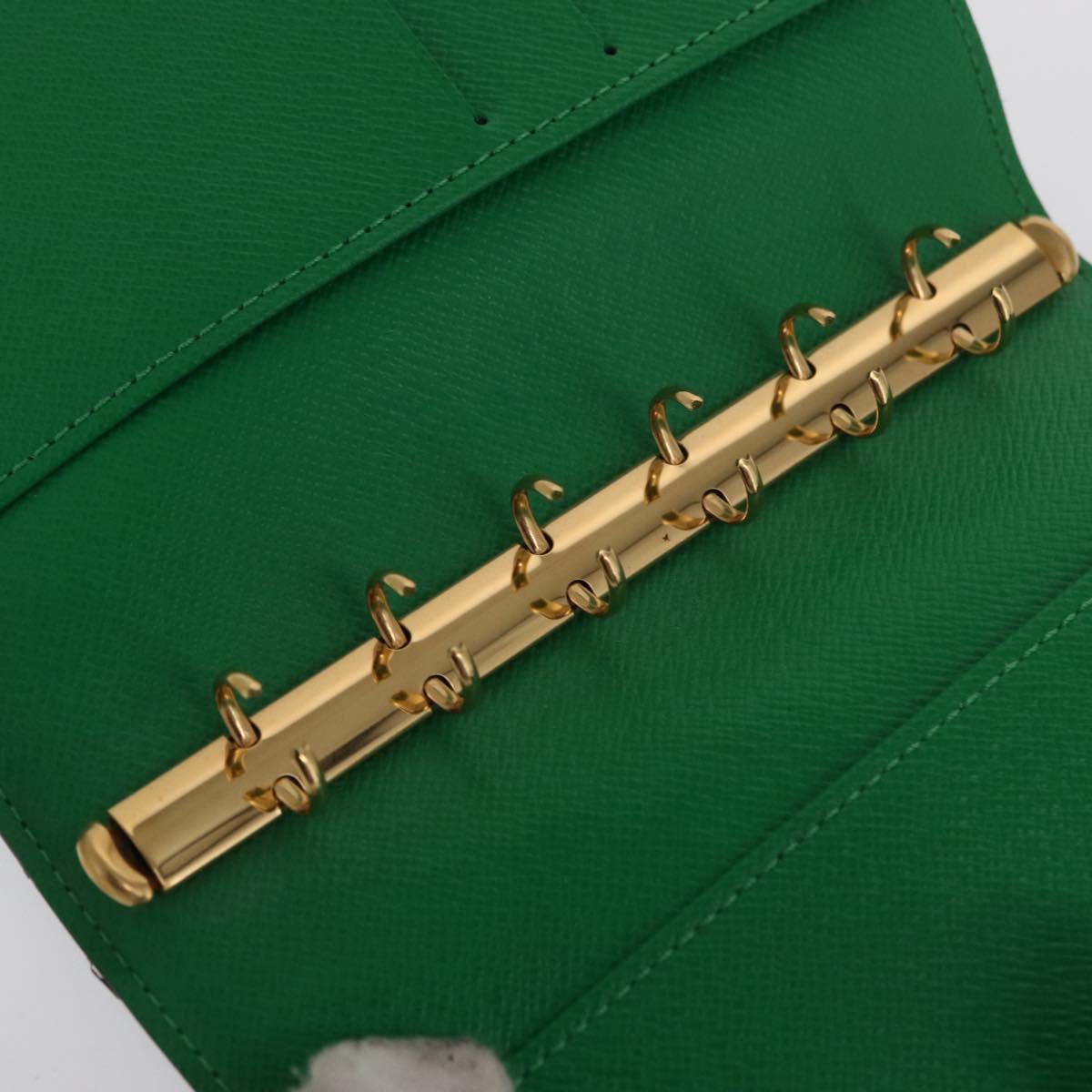 LOUIS VUITTON Yayoi Kusama Agenda PM Day Planner Cover Green R21133 Auth BA10034