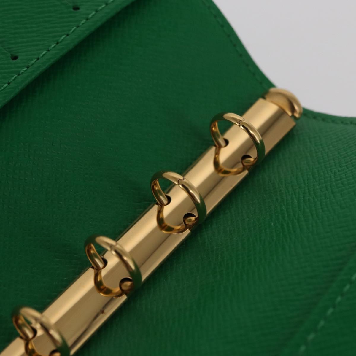 LOUIS VUITTON Yayoi Kusama Agenda PM Day Planner Cover Green R21133 Auth BA10034