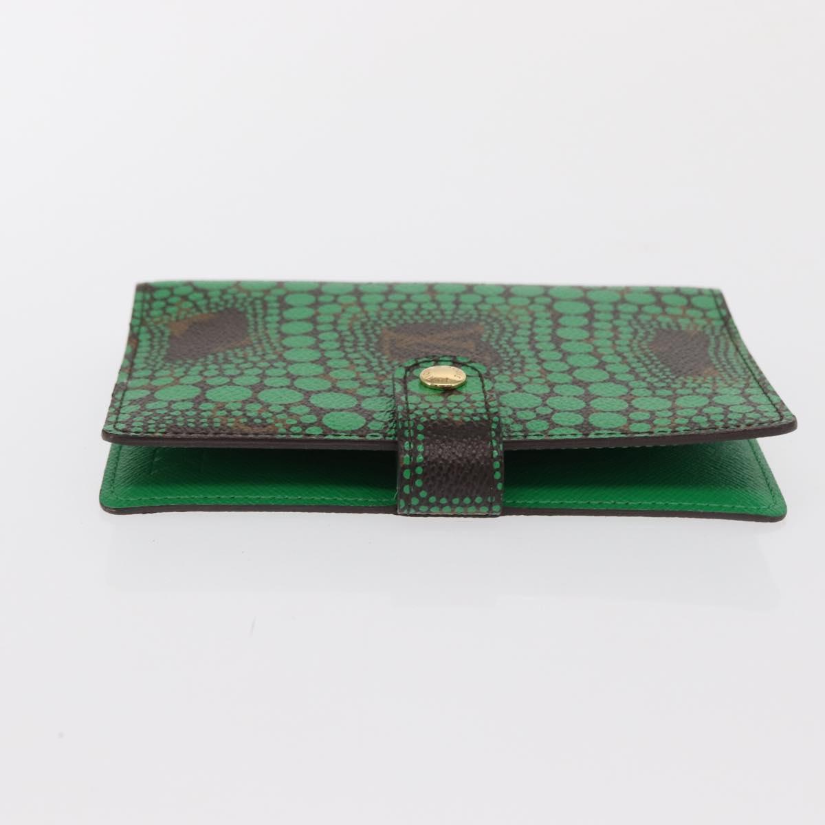 LOUIS VUITTON Yayoi Kusama Agenda PM Day Planner Cover Green R21133 Auth BA10034