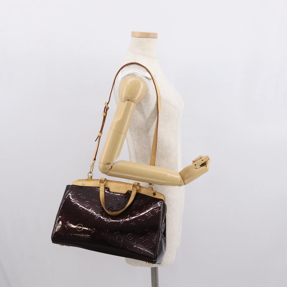 LOUIS VUITTON Monogram Vernis Blair MM Bag 2way Amarante M91619 LV Auth BA10041