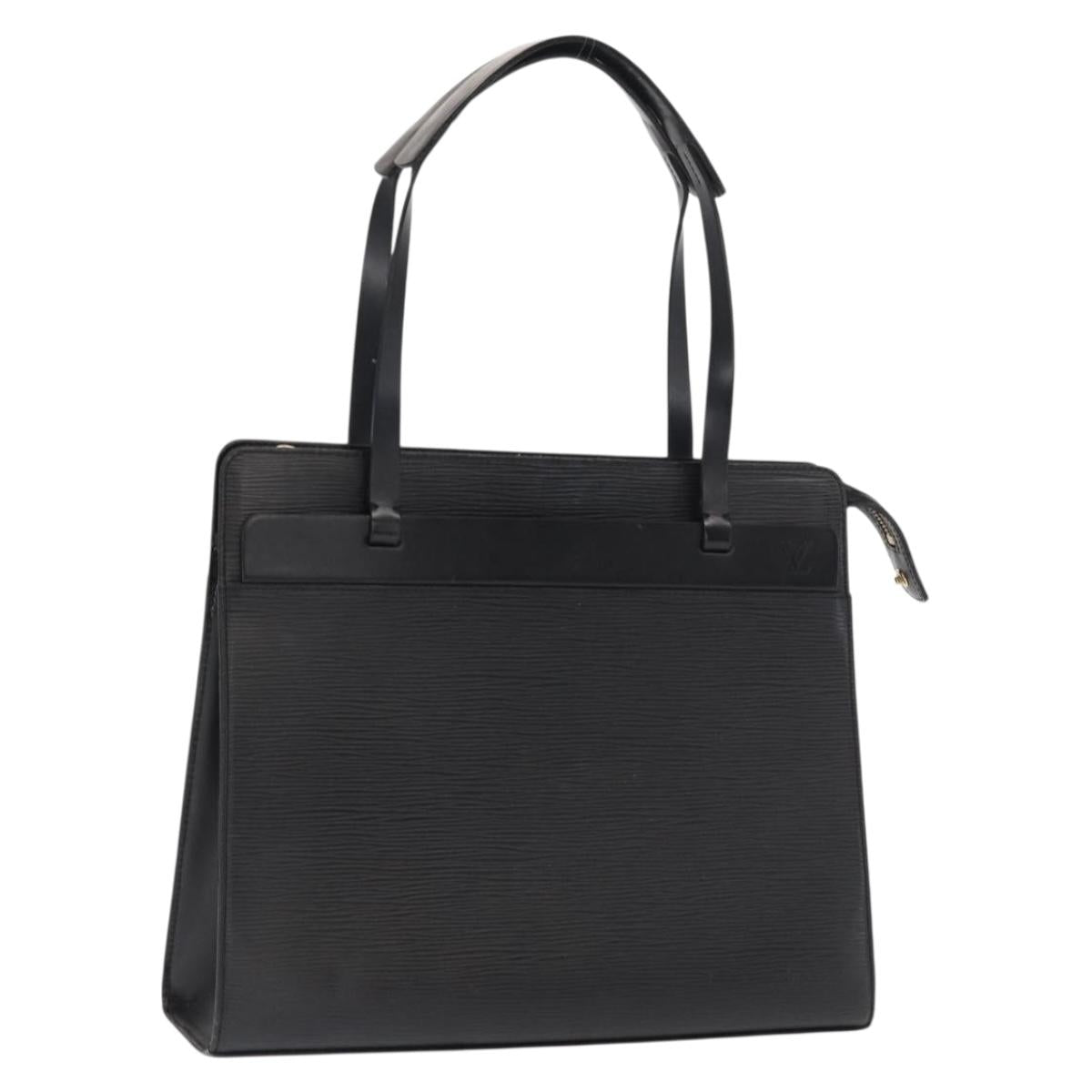 LOUIS VUITTON Epi Croisette PM Tote Bag Black M52492 LV Auth BA10043