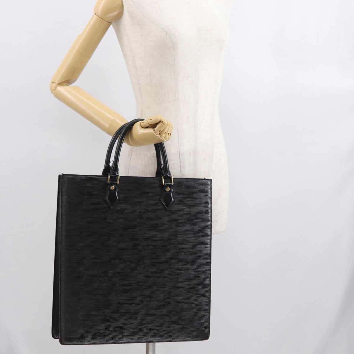 LOUIS VUITTON Epi Sac Plat Hand Bag Black M59082 LV Auth BA10045