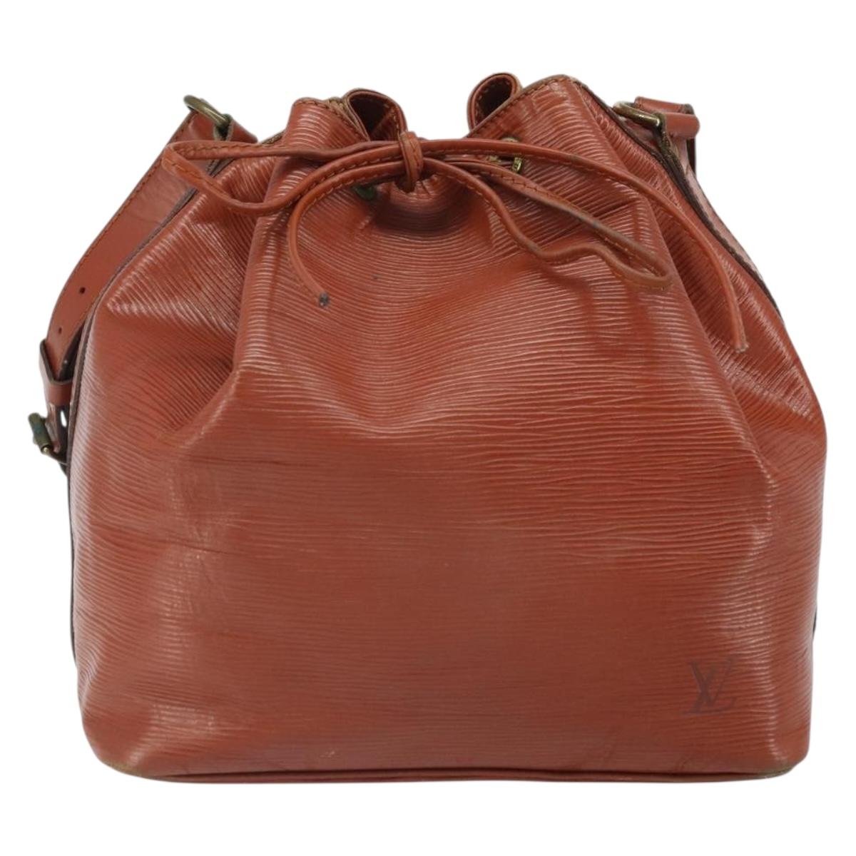 LOUIS VUITTON Epi Petit Noe Shoulder Bag Brown M44103 LV Auth BA10046