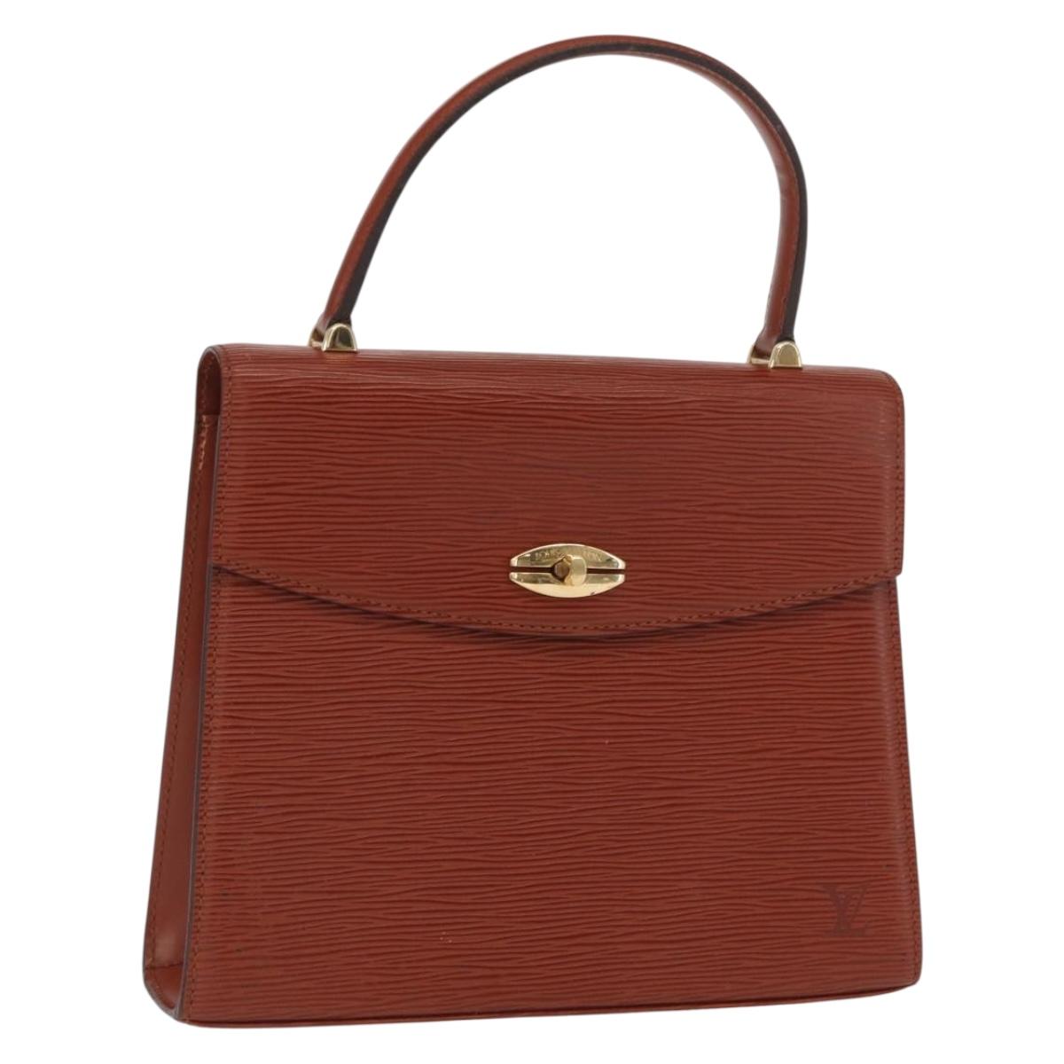 LOUIS VUITTON Epi Malesherbes Hand Bag Brown M52373 LV Auth BA10049
