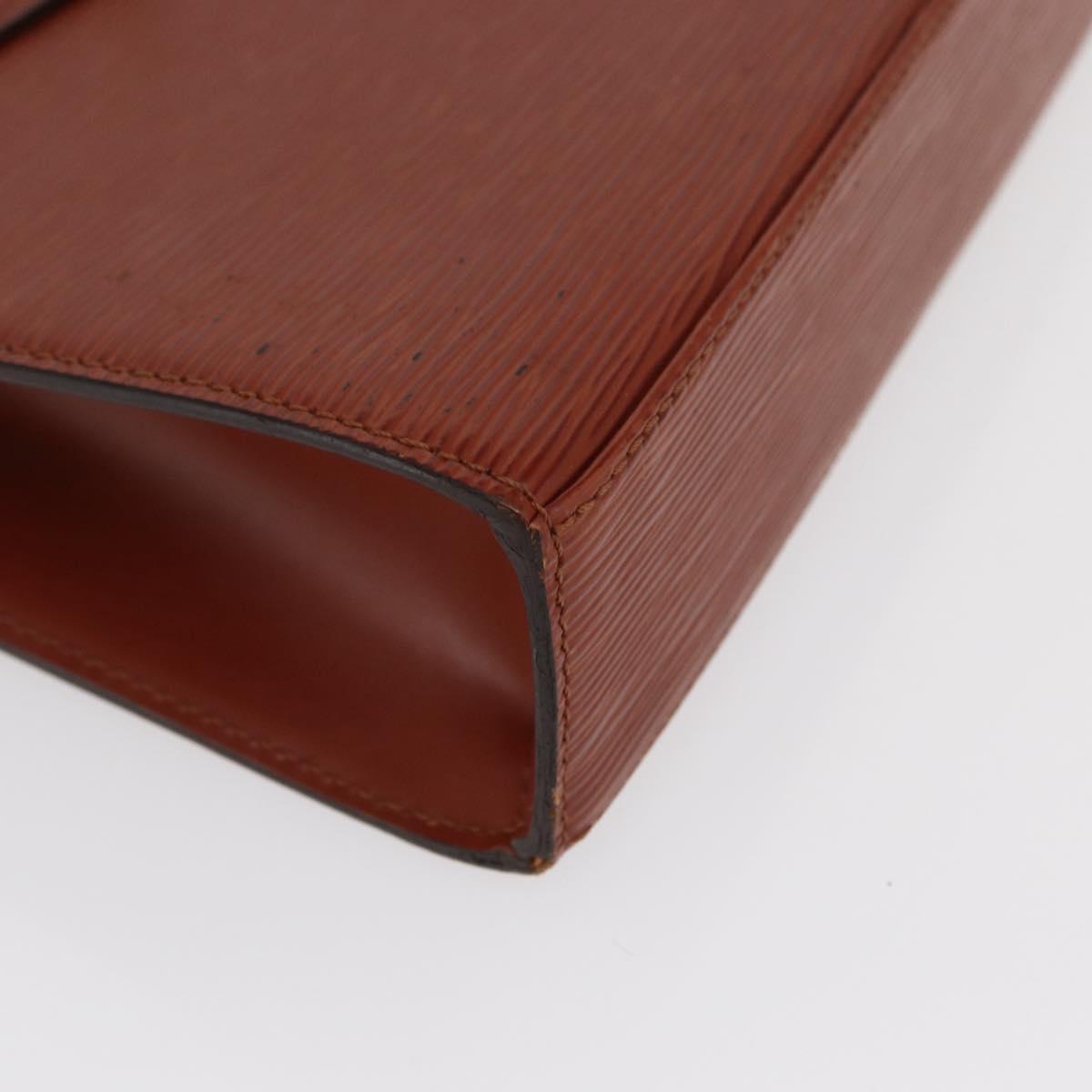 LOUIS VUITTON Epi Malesherbes Hand Bag Brown M52373 LV Auth BA10049