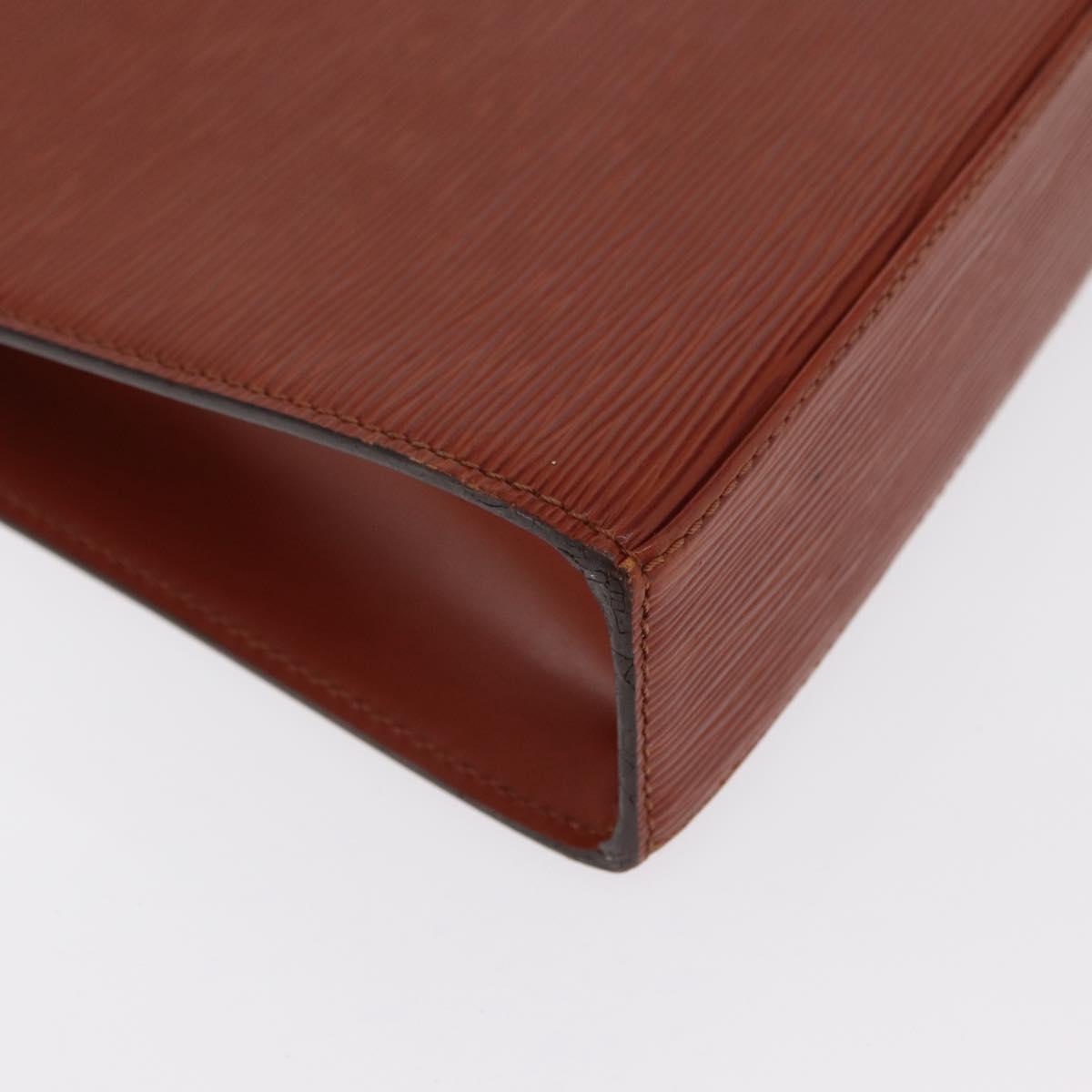 LOUIS VUITTON Epi Malesherbes Hand Bag Brown M52373 LV Auth BA10049