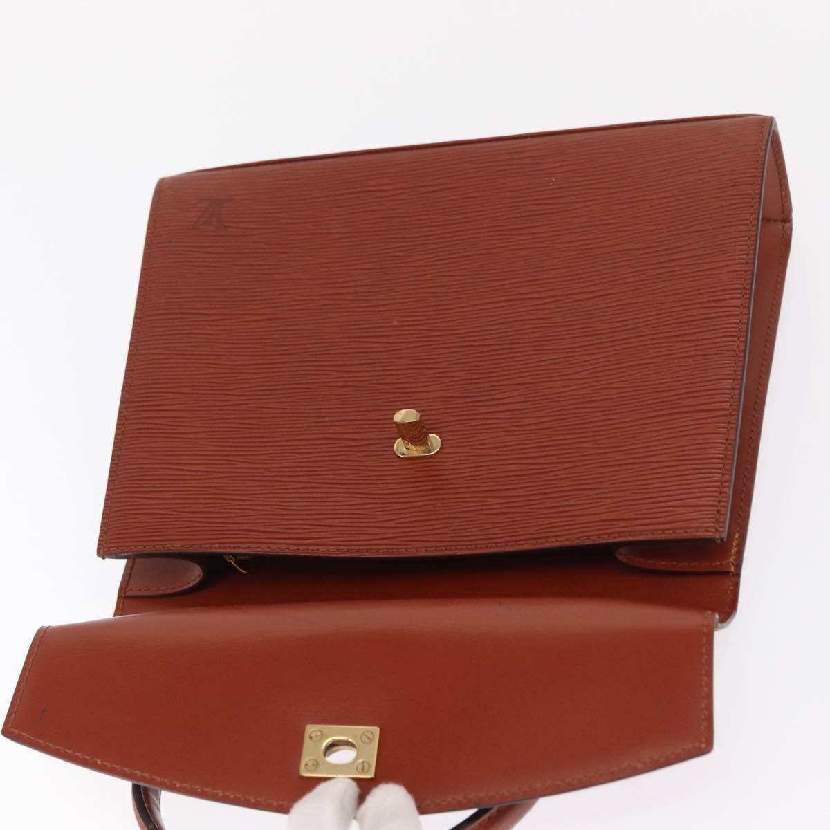 LOUIS VUITTON Epi Malesherbes Hand Bag Brown M52373 LV Auth BA10049