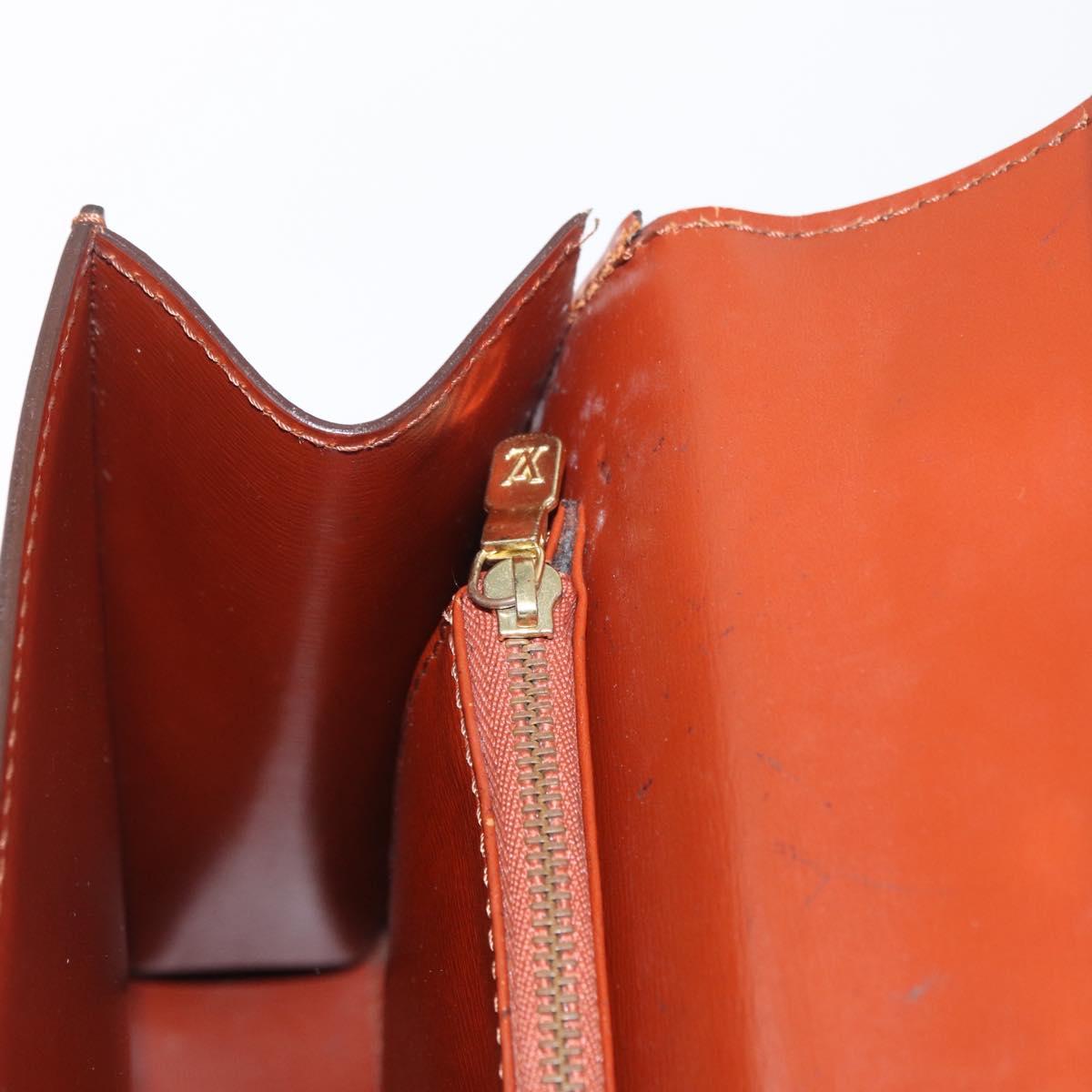 LOUIS VUITTON Epi Malesherbes Hand Bag Brown M52373 LV Auth BA10049