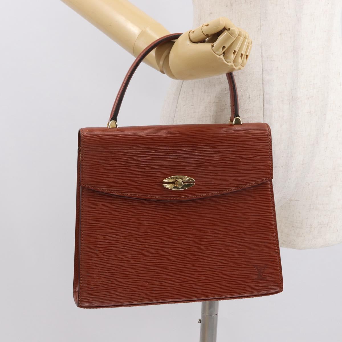 LOUIS VUITTON Epi Malesherbes Hand Bag Brown M52373 LV Auth BA10049