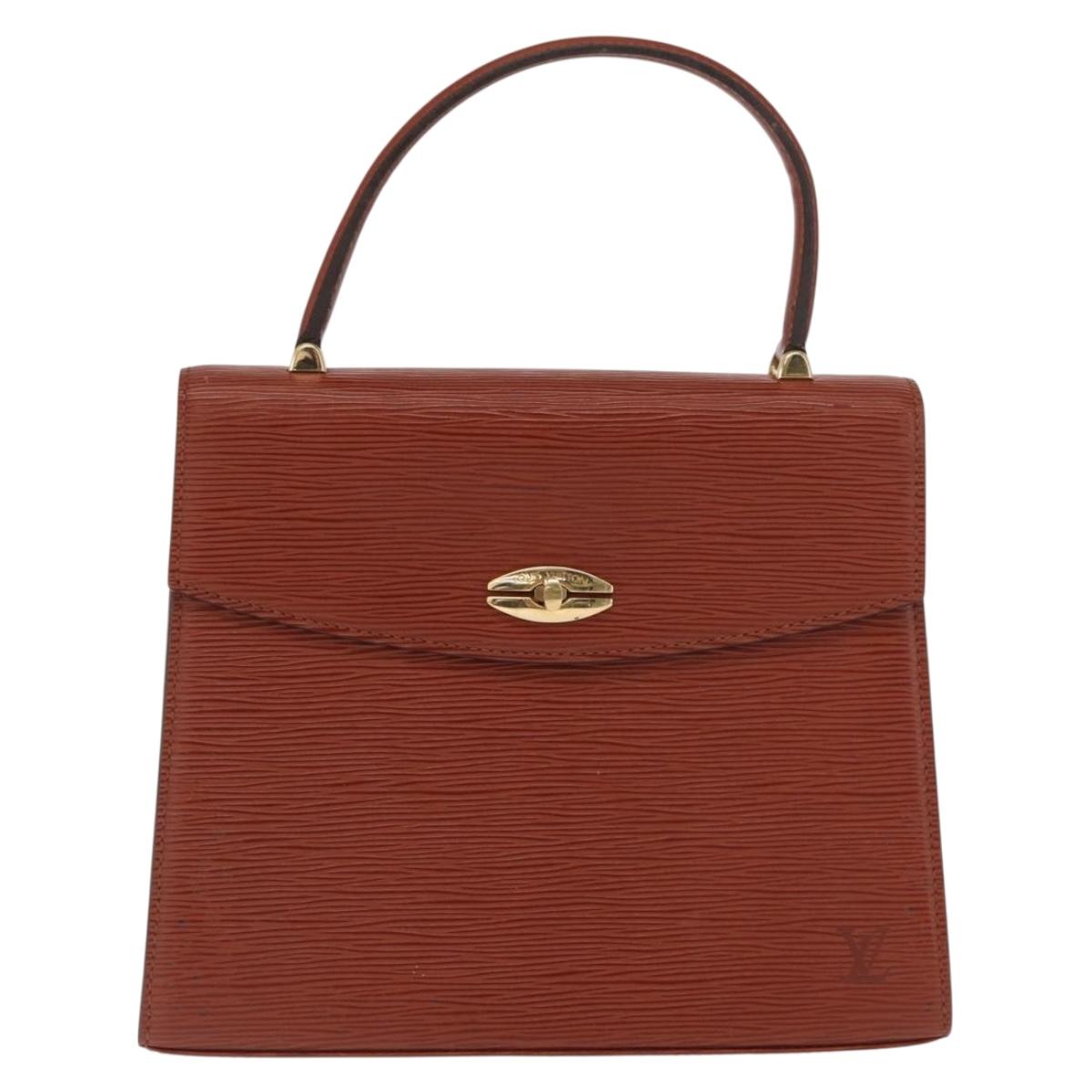 LOUIS VUITTON Epi Malesherbes Hand Bag Brown M52373 LV Auth BA10049