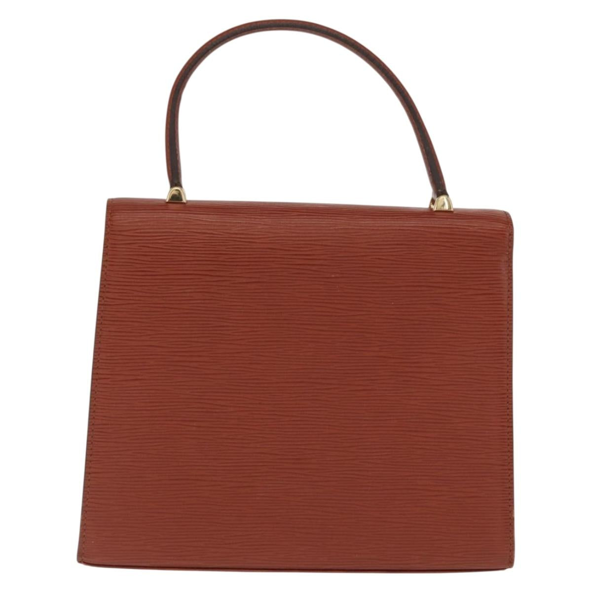 LOUIS VUITTON Epi Malesherbes Hand Bag Brown M52373 LV Auth BA10049