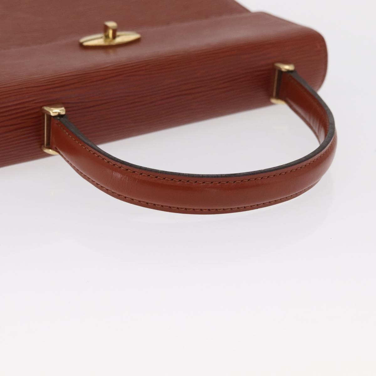LOUIS VUITTON Epi Malesherbes Hand Bag Brown M52373 LV Auth BA10049