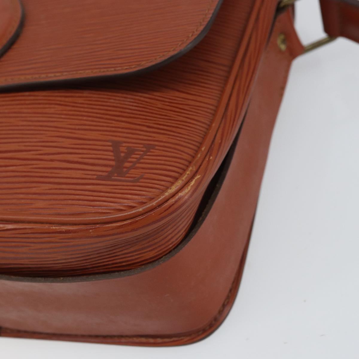 LOUIS VUITTON Epi Cartouchiere MM Shoulder Bag Brown M52243 LV Auth BA10052
