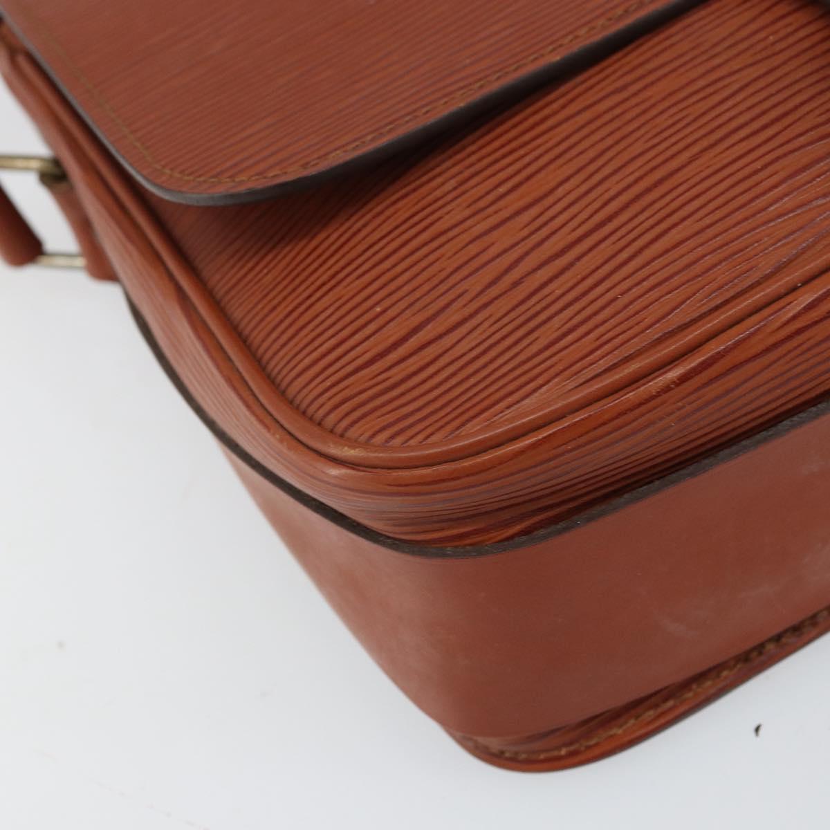 LOUIS VUITTON Epi Cartouchiere MM Shoulder Bag Brown M52243 LV Auth BA10052