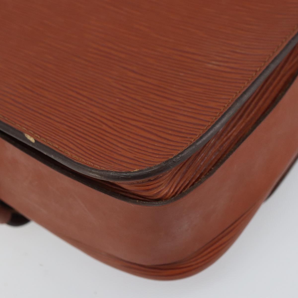 LOUIS VUITTON Epi Cartouchiere MM Shoulder Bag Brown M52243 LV Auth BA10052